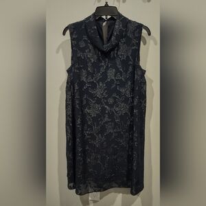 Connected Apparel Women's Sleeveless Navy Blue Size 6 Dress